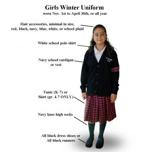 Girls Winter School Uniform